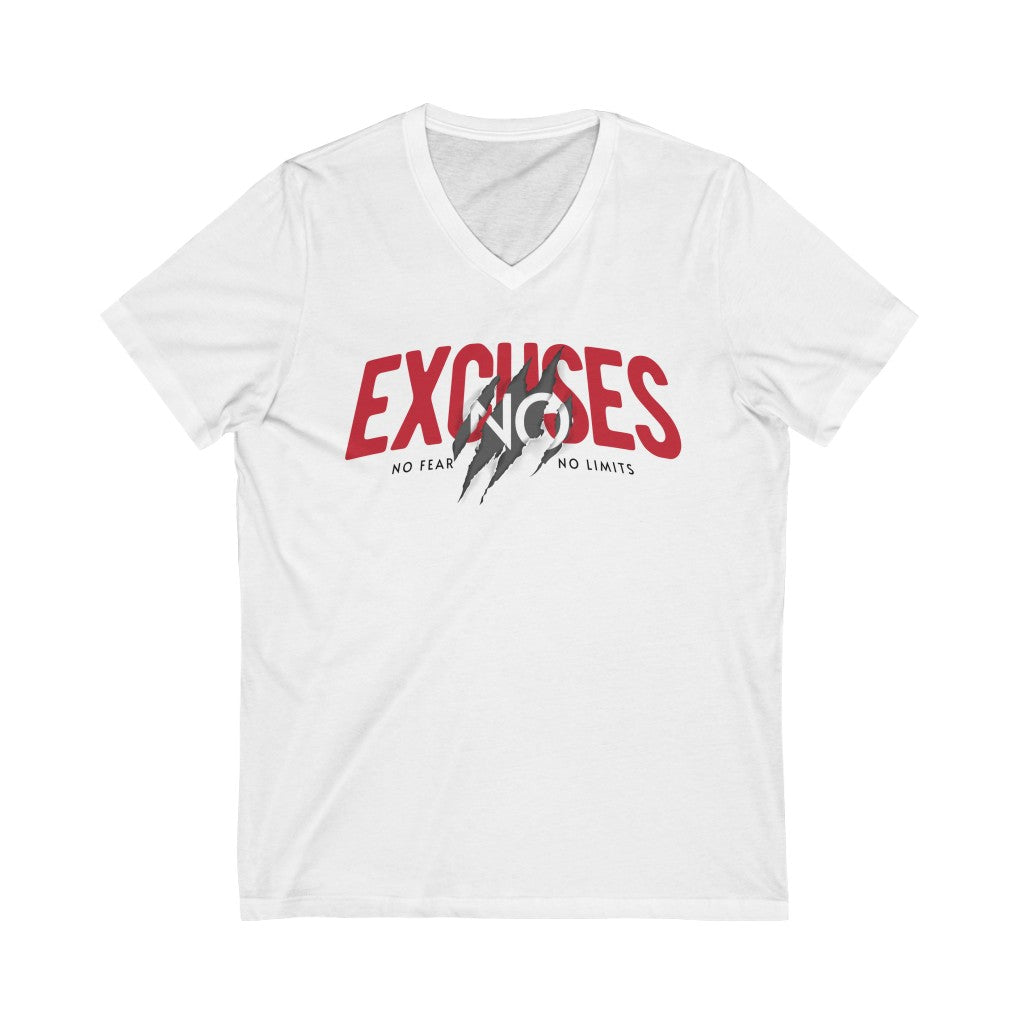 No Excuses Unisex V-Neck Tee