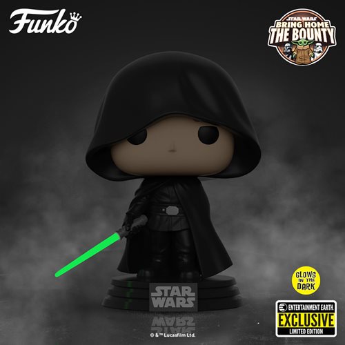 Star Wars: The Mandalorian Luke Glow-in-the-Dark Pop! Vinyl Figure - Entertainment Earth Exclusive