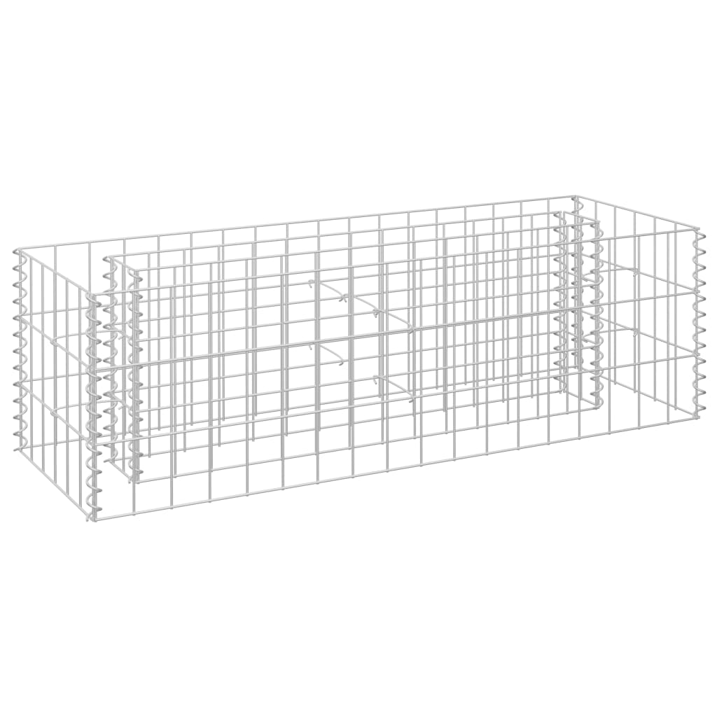 vidaXL Gabion Raised Bed Galvanized Steel Garden Planter Basket Multi Sizes