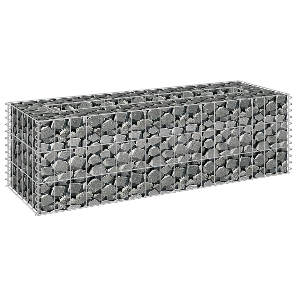 vidaXL Gabion Raised Bed Galvanized Steel Garden Planter Basket Multi Sizes