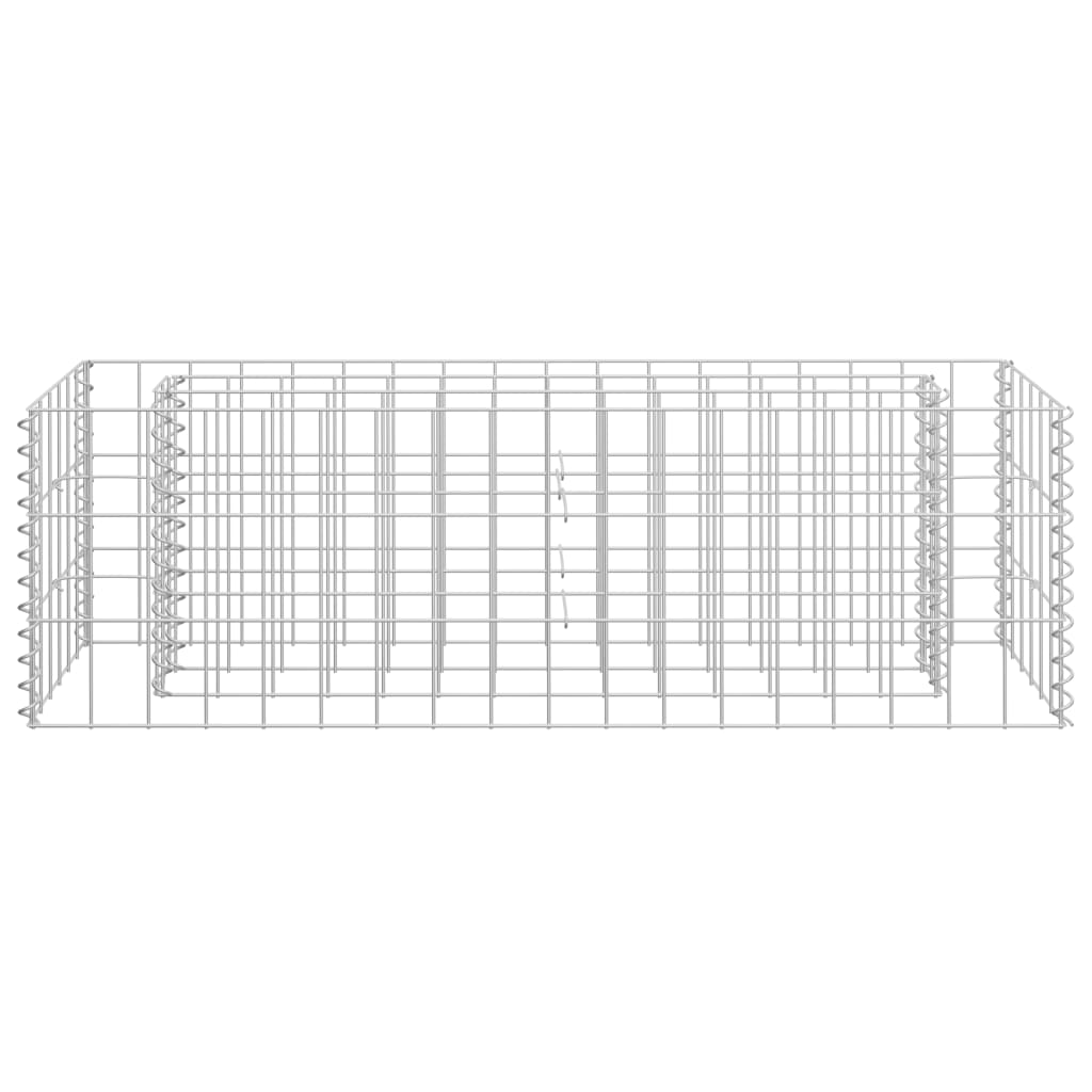 vidaXL Gabion Raised Bed Galvanized Steel Garden Planter Basket Multi Sizes