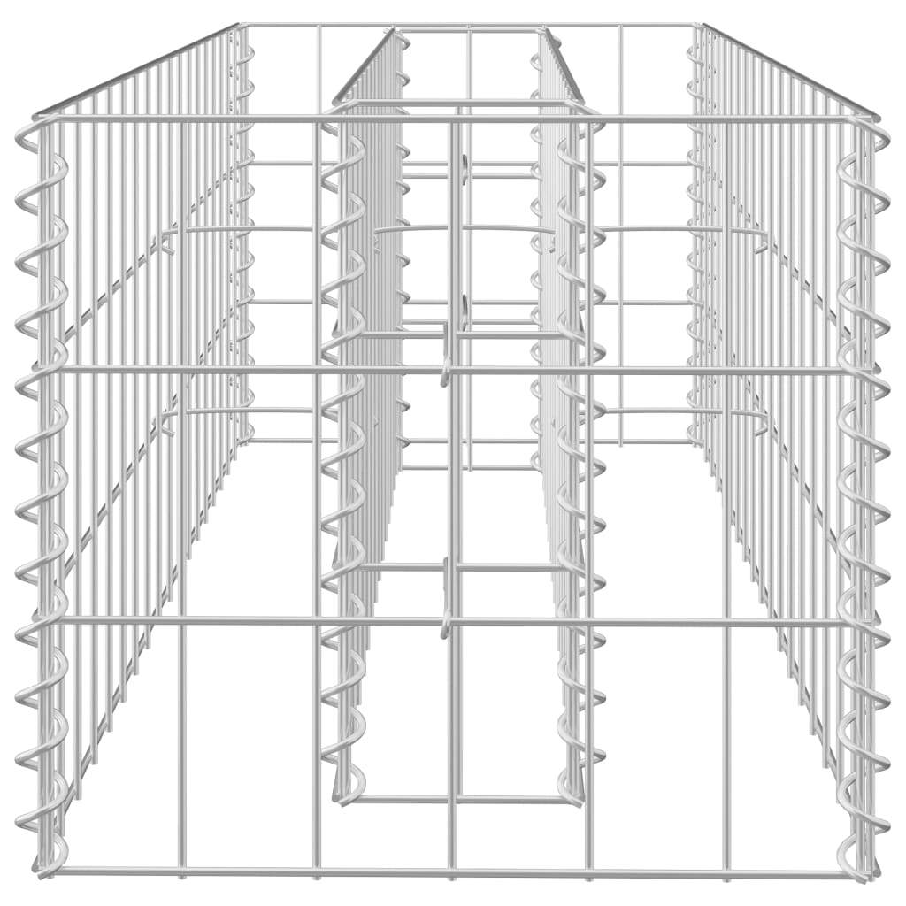 vidaXL Gabion Raised Bed Galvanized Steel Garden Planter Basket Multi Sizes