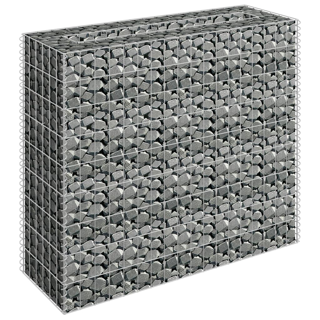 vidaXL Gabion Raised Bed Galvanized Steel Garden Planter Basket Multi Sizes