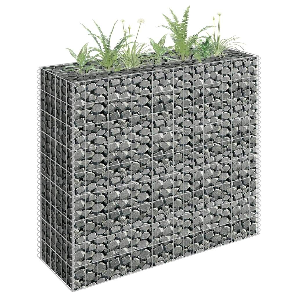 vidaXL Gabion Raised Bed Galvanized Steel Garden Planter Basket Multi Sizes