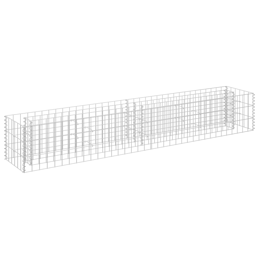 vidaXL Gabion Raised Bed Galvanized Steel Garden Planter Basket Multi Sizes