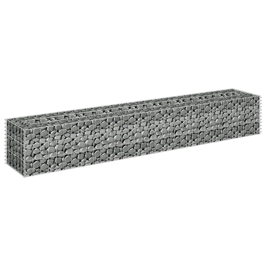 vidaXL Gabion Raised Bed Galvanized Steel Garden Planter Basket Multi Sizes