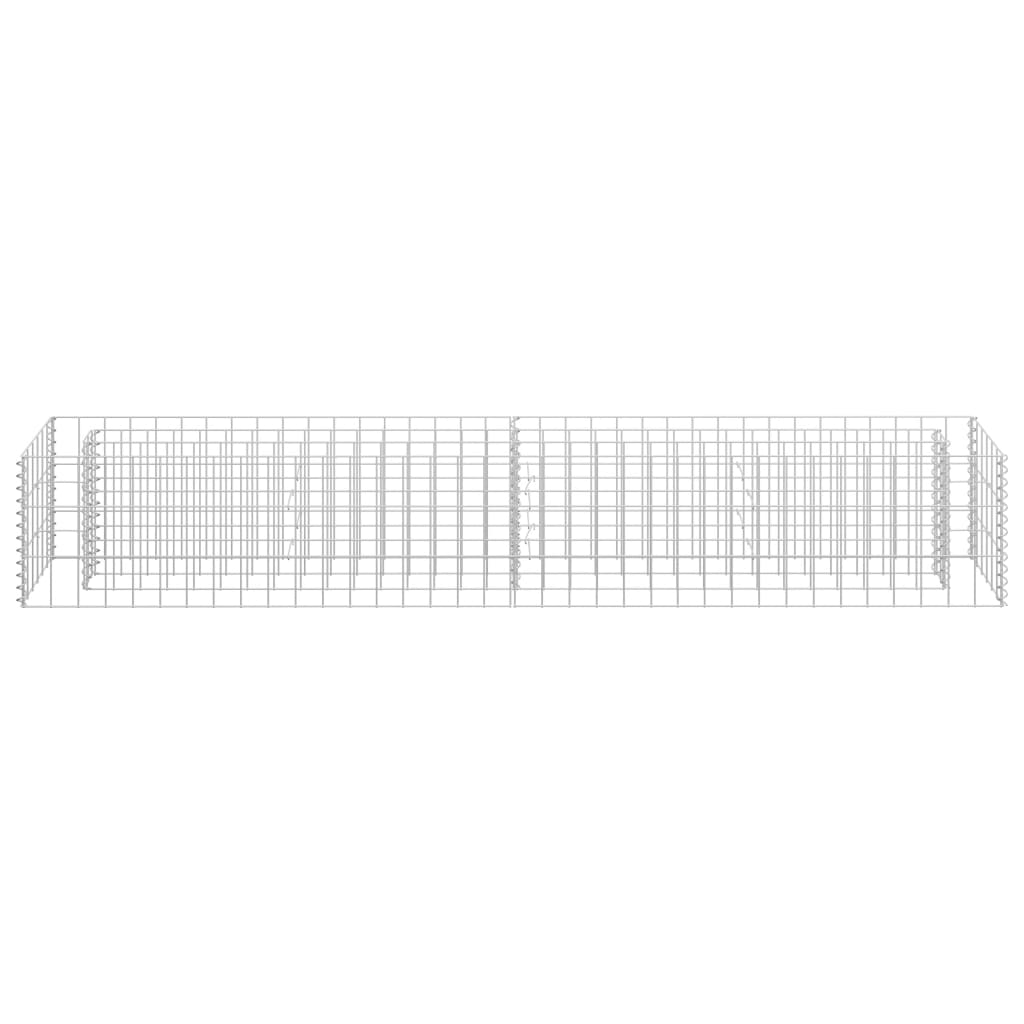 vidaXL Gabion Raised Bed Galvanized Steel Garden Planter Basket Multi Sizes