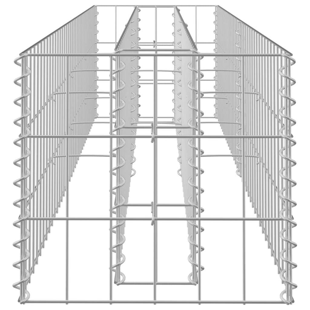 vidaXL Gabion Raised Bed Galvanized Steel Garden Planter Basket Multi Sizes