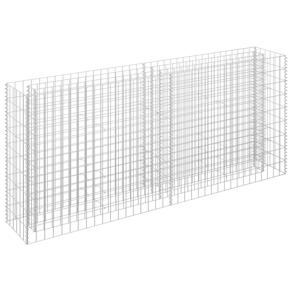 vidaXL Gabion Raised Bed Galvanized Steel Garden Planter Basket Multi Sizes