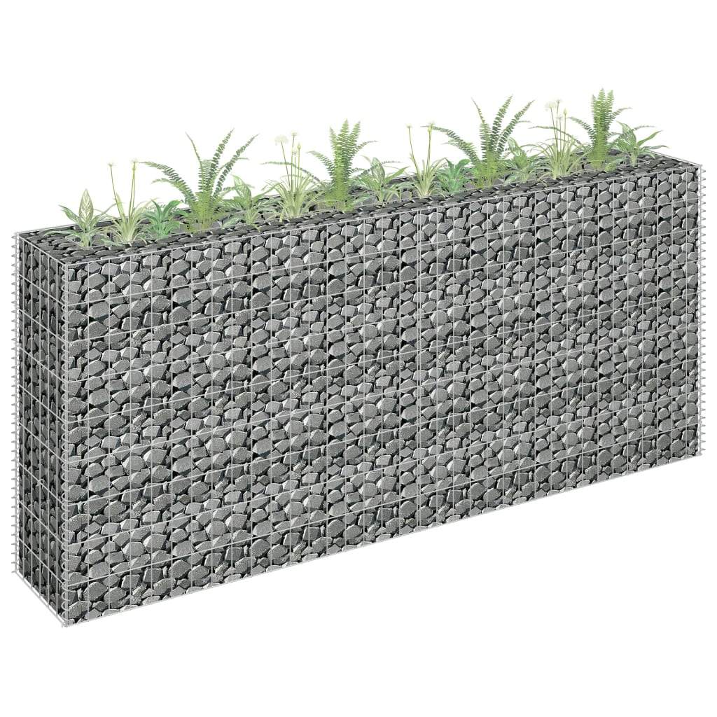 vidaXL Gabion Raised Bed Galvanized Steel Garden Planter Basket Multi Sizes