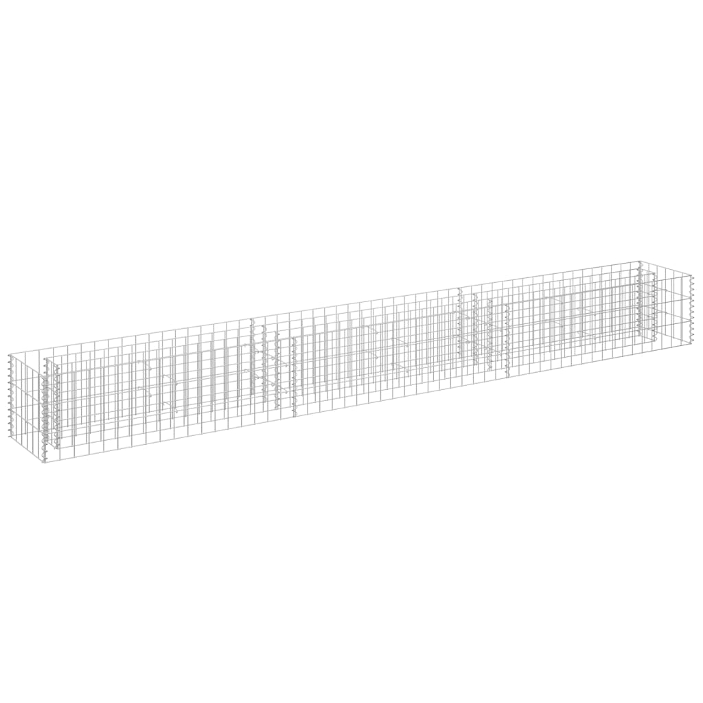 vidaXL Gabion Raised Bed Galvanized Steel Garden Planter Basket Multi Sizes