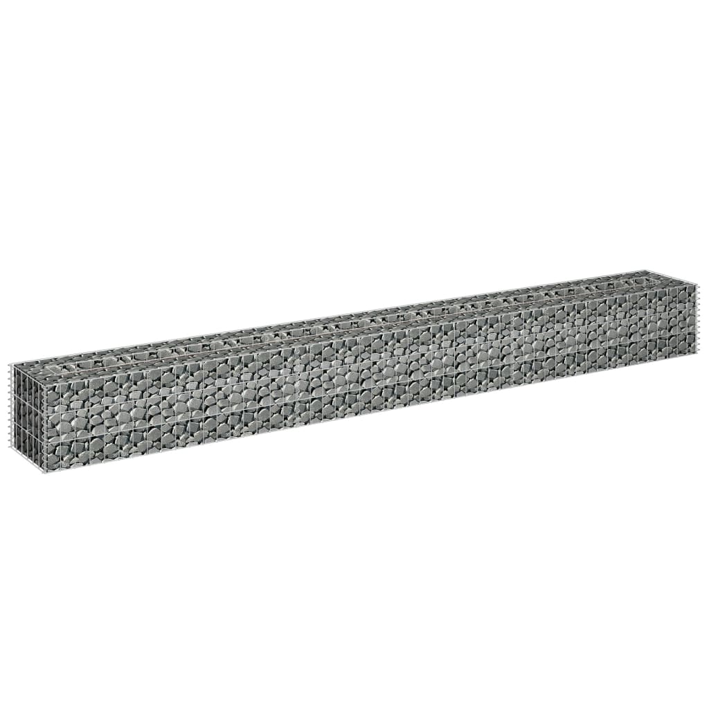 vidaXL Gabion Raised Bed Galvanized Steel Garden Planter Basket Multi Sizes