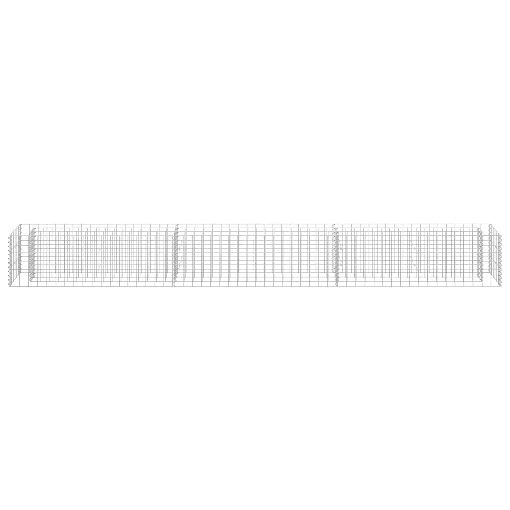 vidaXL Gabion Raised Bed Galvanized Steel Garden Planter Basket Multi Sizes