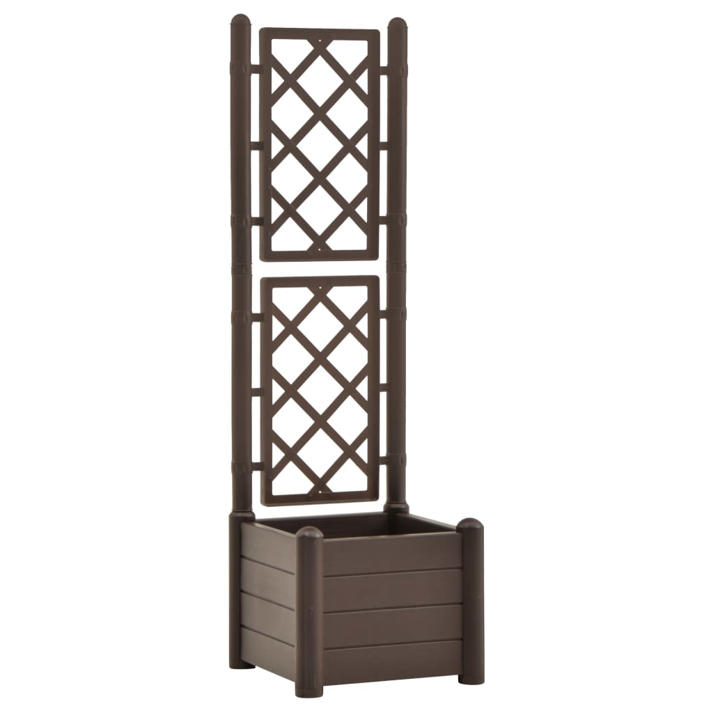 vidaXL Garden Planter with Trellis Raised Bed Outdoor Flower Multi Colors