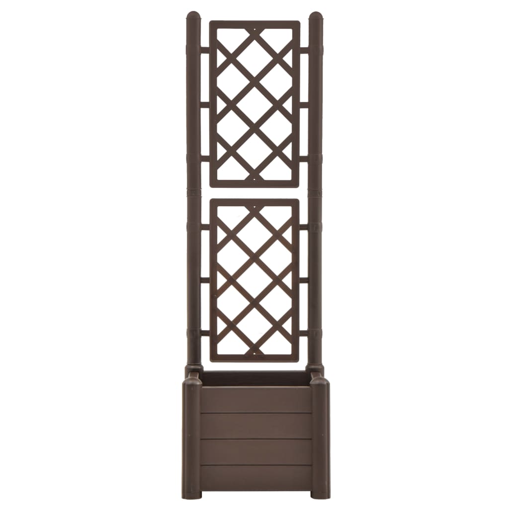 vidaXL Garden Planter with Trellis Raised Bed Outdoor Flower Multi Colors