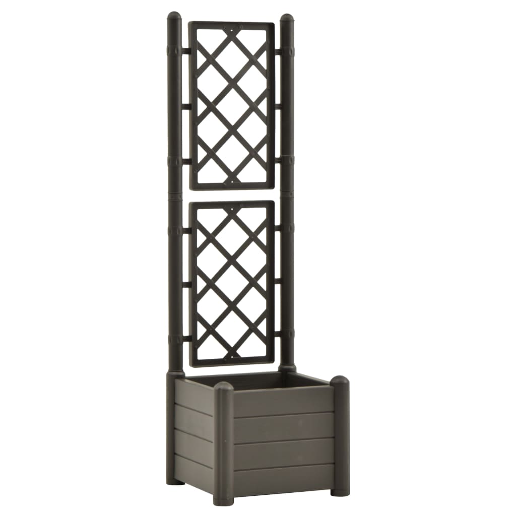 vidaXL Garden Planter with Trellis Raised Bed Outdoor Flower Multi Colors