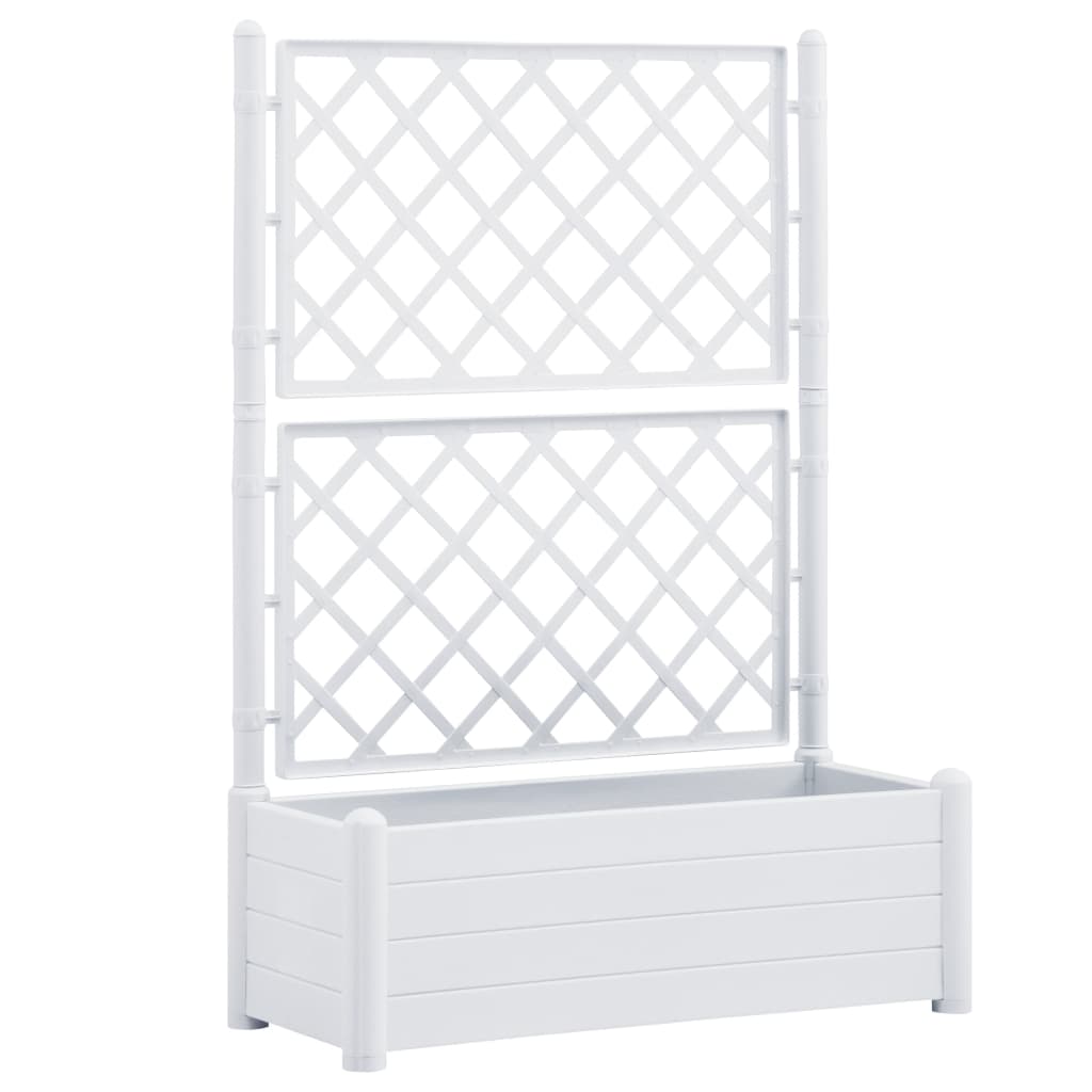 vidaXL Garden Planter with Trellis Raised Bed Outdoor Flower Multi Colors