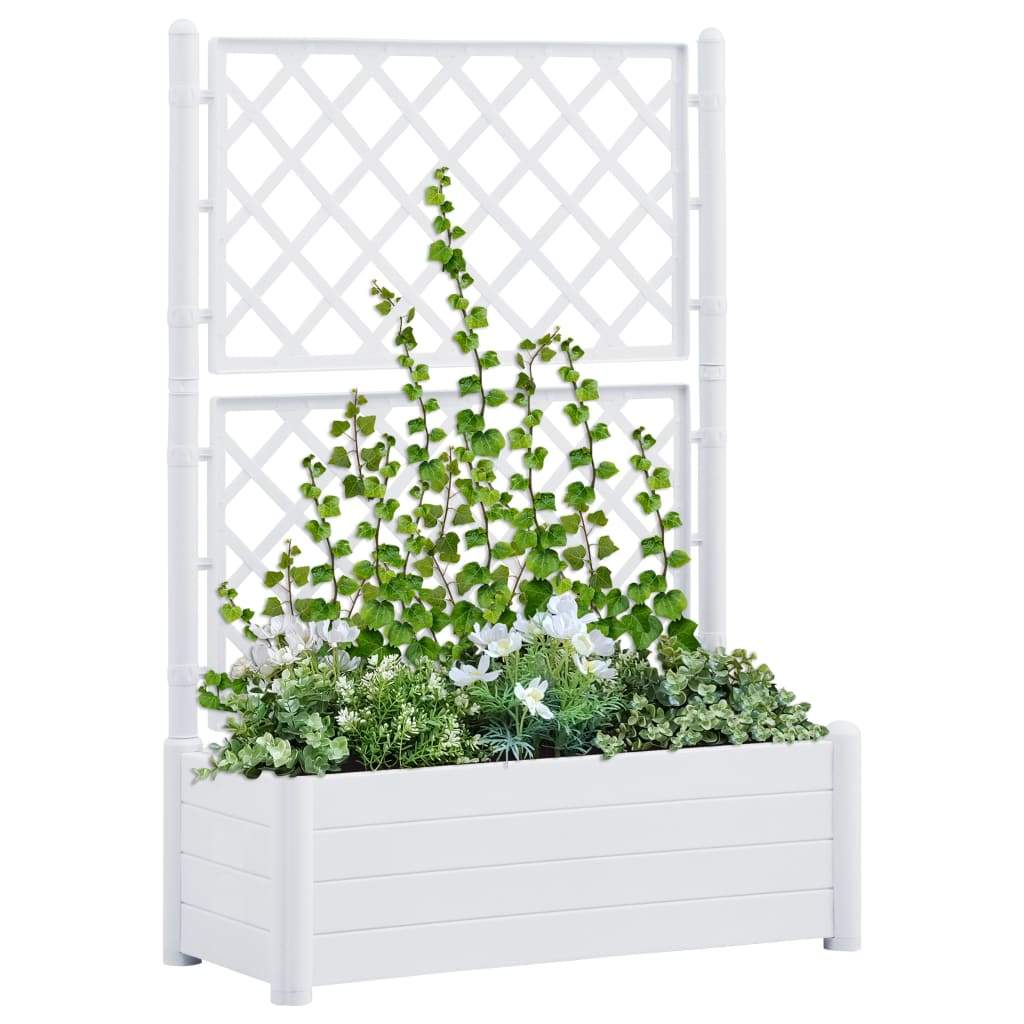 vidaXL Garden Planter with Trellis Raised Bed Outdoor Flower Multi Colors