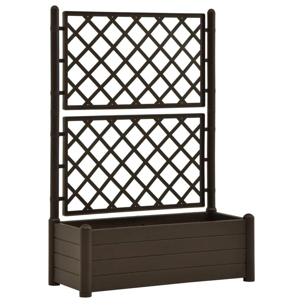 vidaXL Garden Planter with Trellis Raised Bed Outdoor Flower Multi Colors