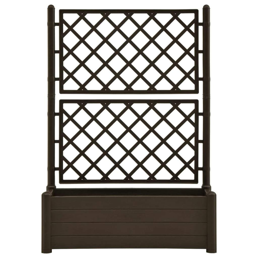vidaXL Garden Planter with Trellis Raised Bed Outdoor Flower Multi Colors