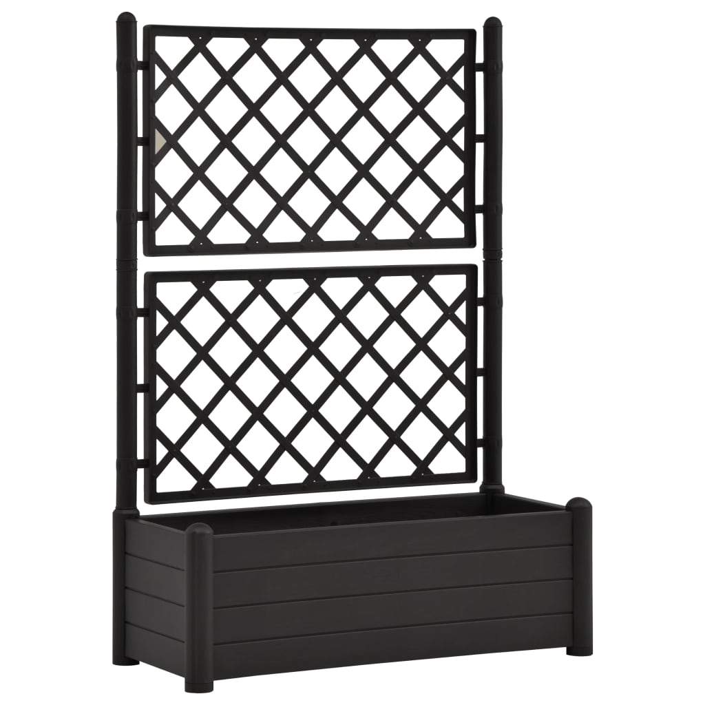 vidaXL Garden Planter with Trellis Raised Bed Outdoor Flower Multi Colors