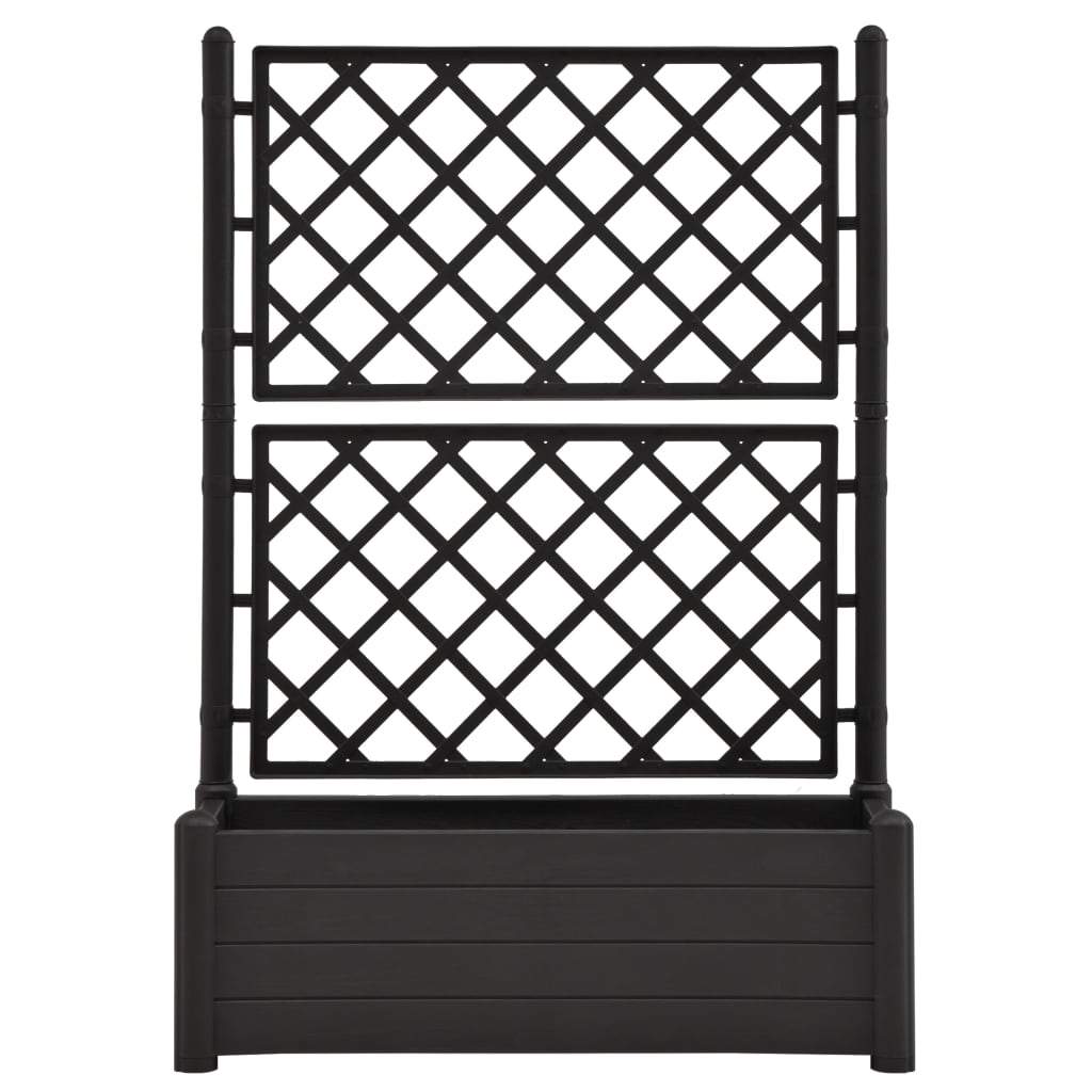 vidaXL Garden Planter with Trellis Raised Bed Outdoor Flower Multi Colors