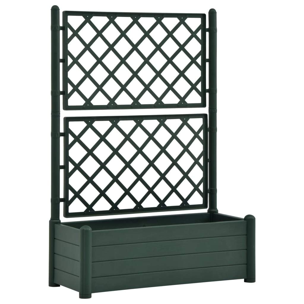 vidaXL Garden Planter with Trellis Raised Bed Outdoor Flower Multi Colors