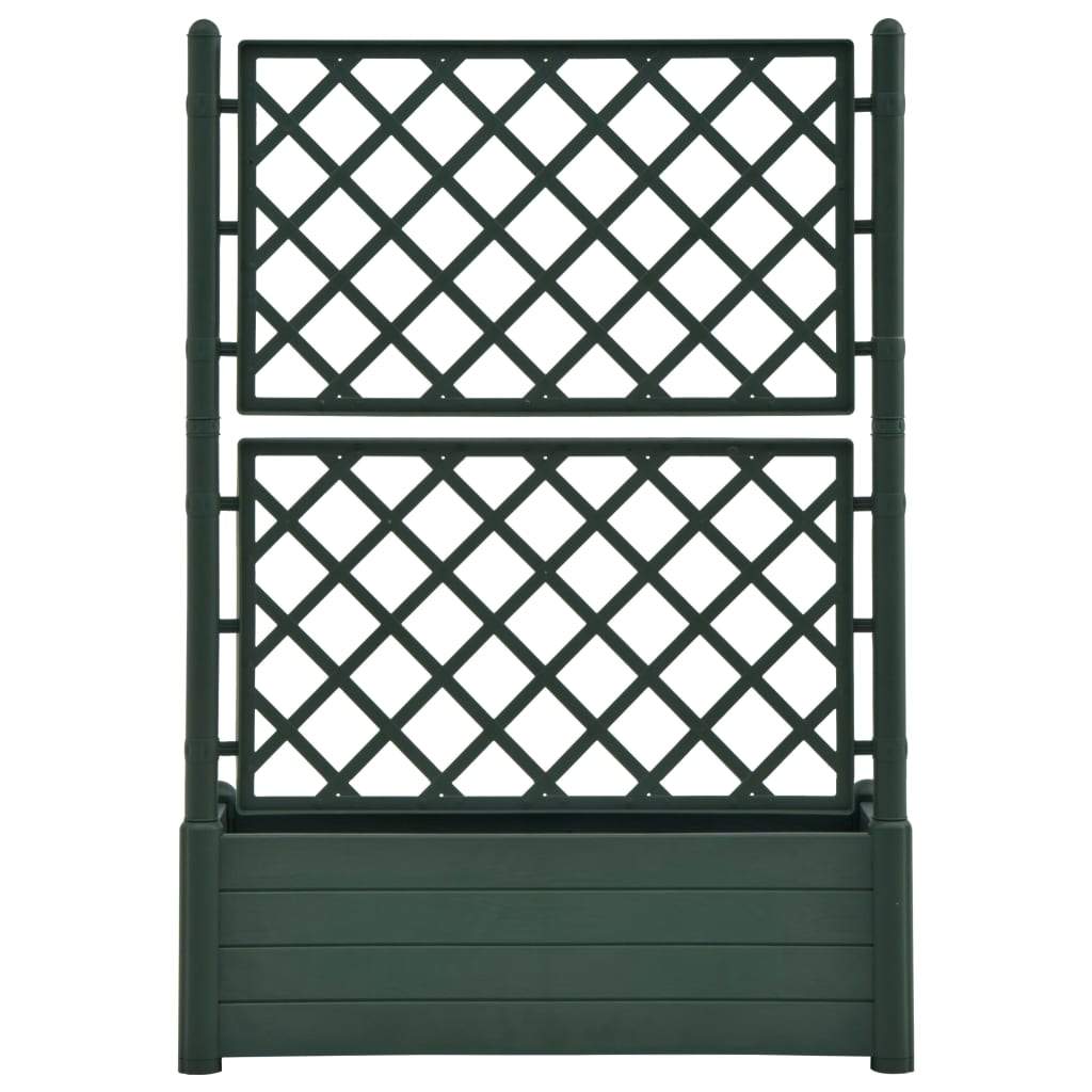 vidaXL Garden Planter with Trellis Raised Bed Outdoor Flower Multi Colors