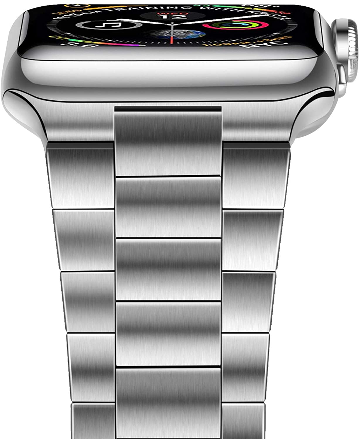 Three Beads Metal Apple Watch Band : Silver